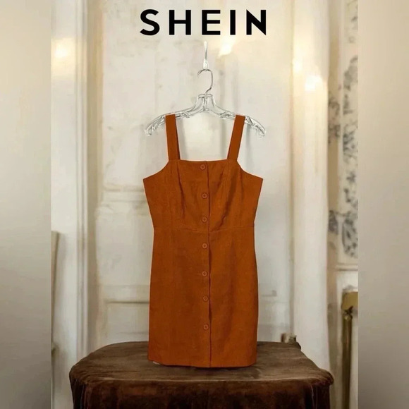 SHEIN EZwear, Corduroy Slip Dress Jumper, Fall/Winter, Medium / US 6 - Picture 1 of 7